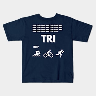 Train Tri Sleep T-shirt Kids T-Shirt